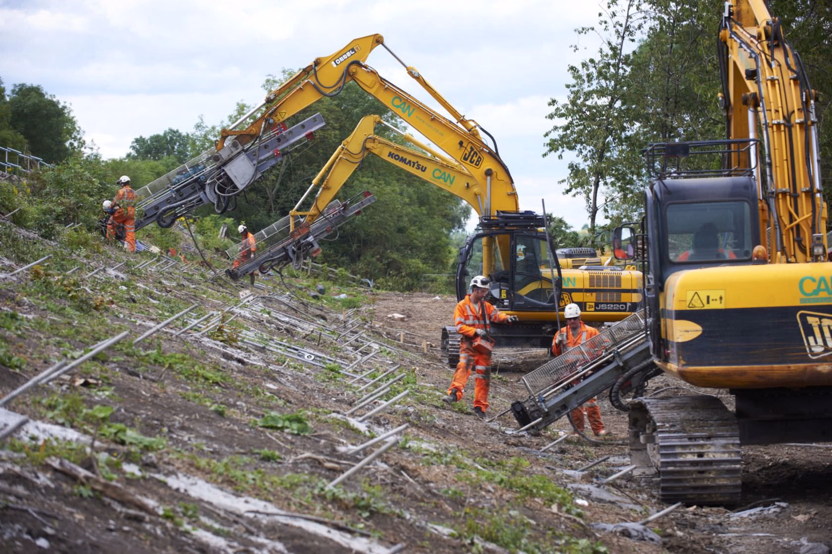 Inspection being carried out by CAN team members