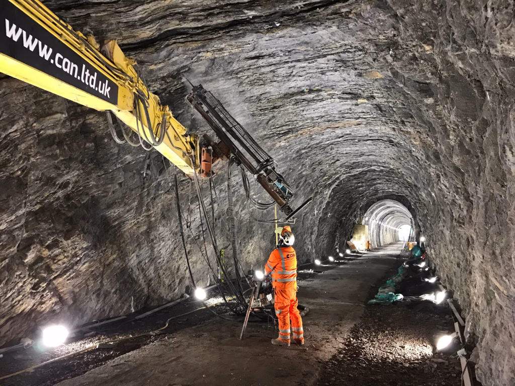 Workers in a tunnel